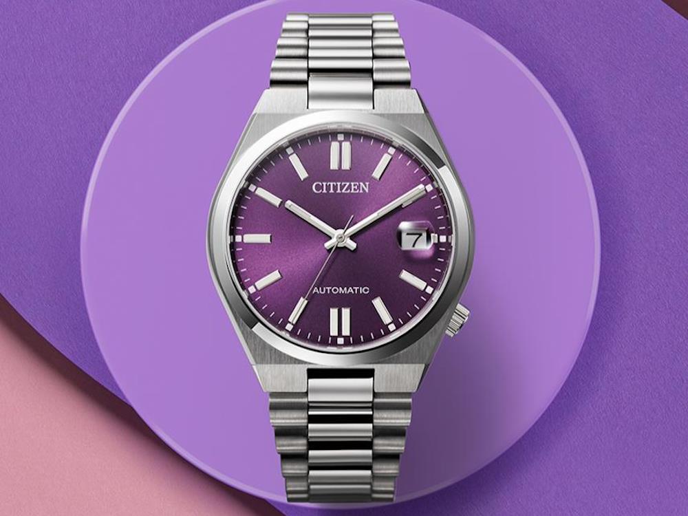 Montre Citizen Tsuyosa NJ0200 Series, 37 mm, violet, 10 atm, NJ0200-50W