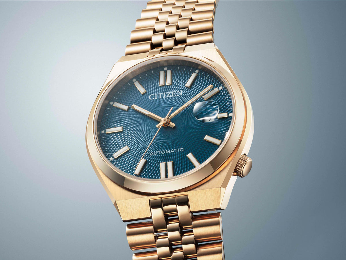 Montre Automatique Citizen Tsuyosa 60, 8310, 40 mm, Bleu, NK0023-57L