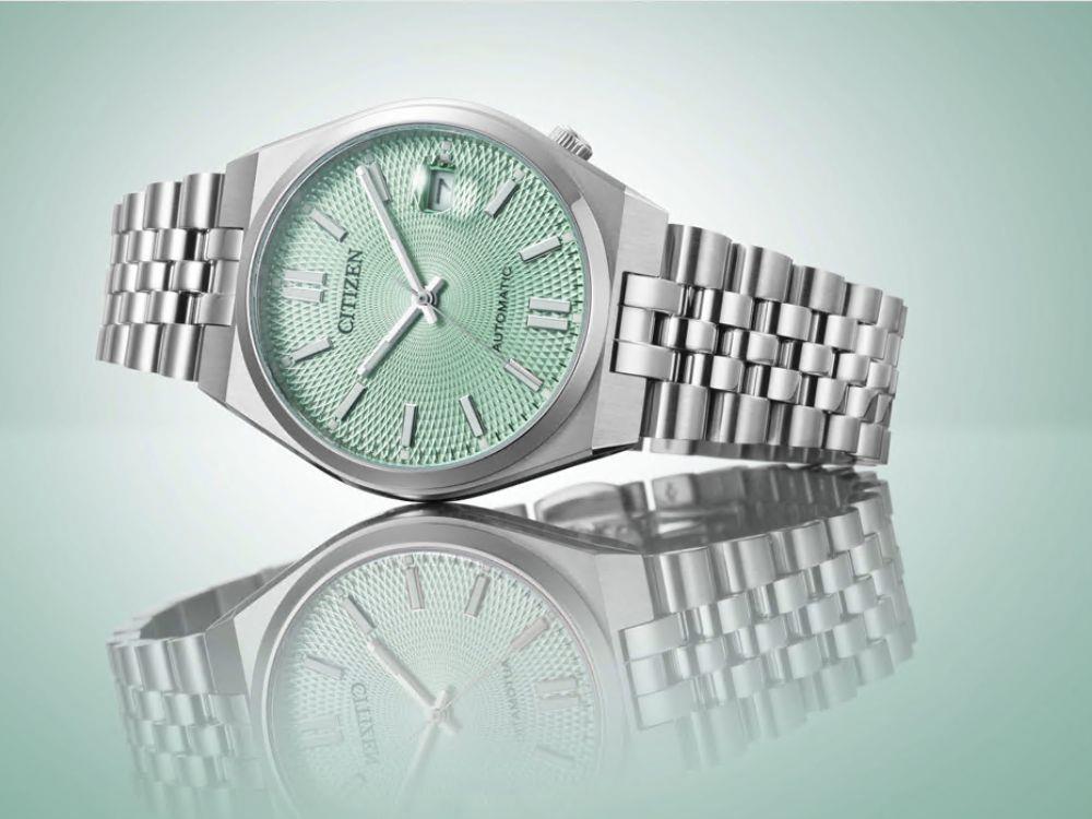 Montre Automatique Citizen Tsuyosa 60 Vert ment, NK0030-51X