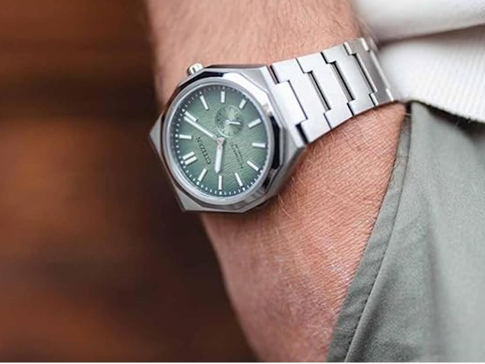 Montre Citizen Super Titanium Zenshin 60, 40.5 mm, Vert, NK5020-58X