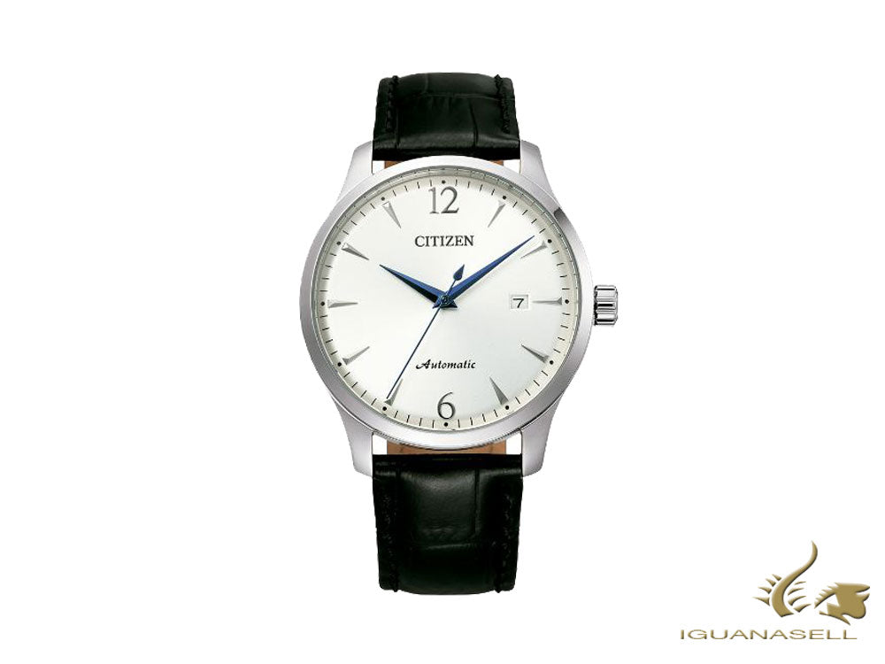 Montre Automatique Citizen OF, Citizen 8210, 40 mm, Blanc, Cuir, NJ0110-18A