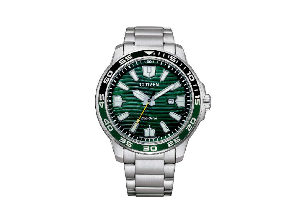 Montre à Quartz Citizen OF, Vert, 45,5mm, 10 atm, AW1526-89X