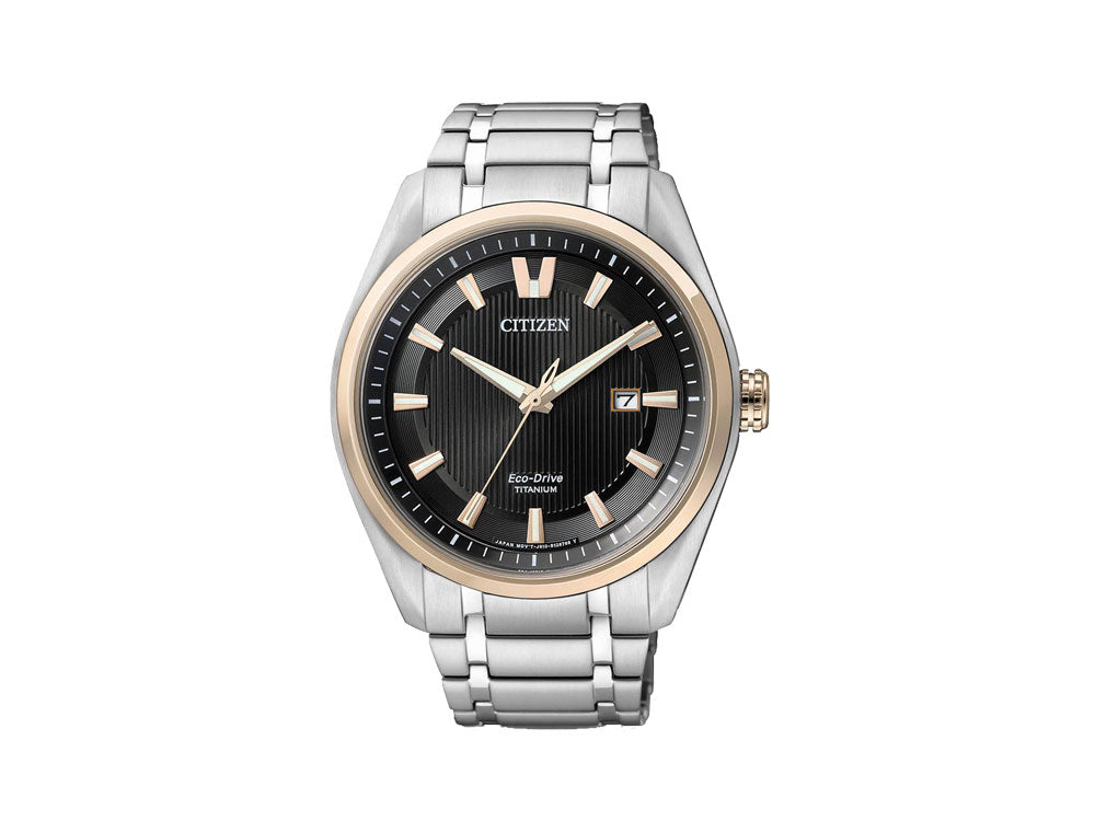 Montre à Quartz Citizen Super Titanium, Eco Drive J810, 42 mm, Noir, AW1244-56E
