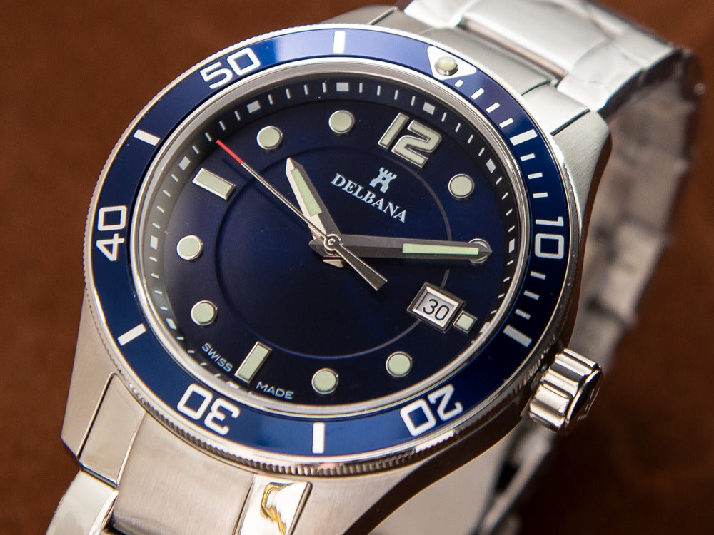 Montre à Quartz Delbana Sports Mariner, Bleu, 42 mm, 41701.716.6.044