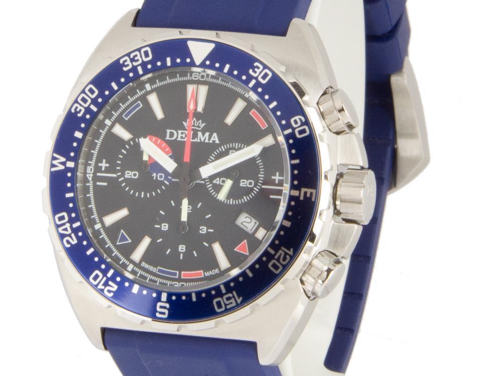 Montre à Quartz Delma Racing Oceanmaster, Chrono, Noir, 44 mm,  41501.678.6.048