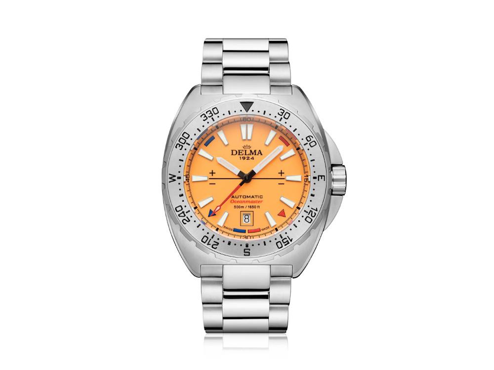 Montre Delma Diver Oceanmaster Lume, Orange, 44 mm, 41701.670.6.159