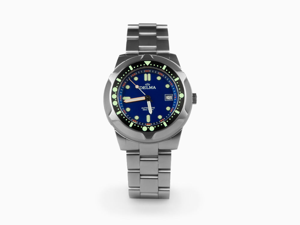 Montre Automatique Delma Diver Quattro, Bleu, Edition Limitée, 41701.744.6.048