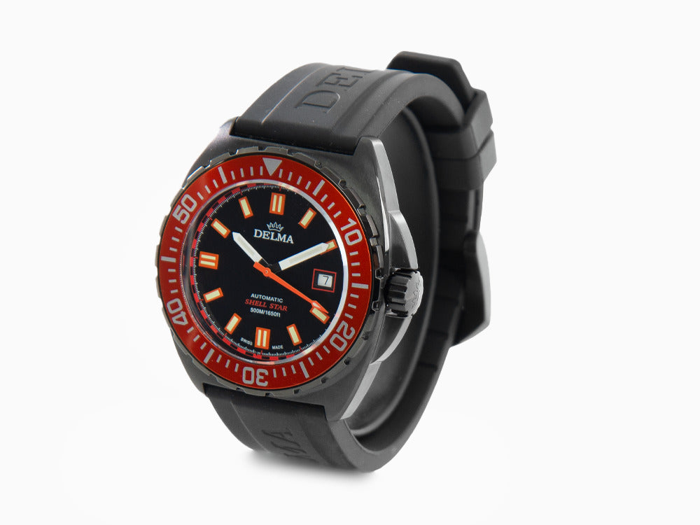 Montre Automatique Delma Diver Shell Star Black Tag, Ed Limitée, 44501.670.6.151