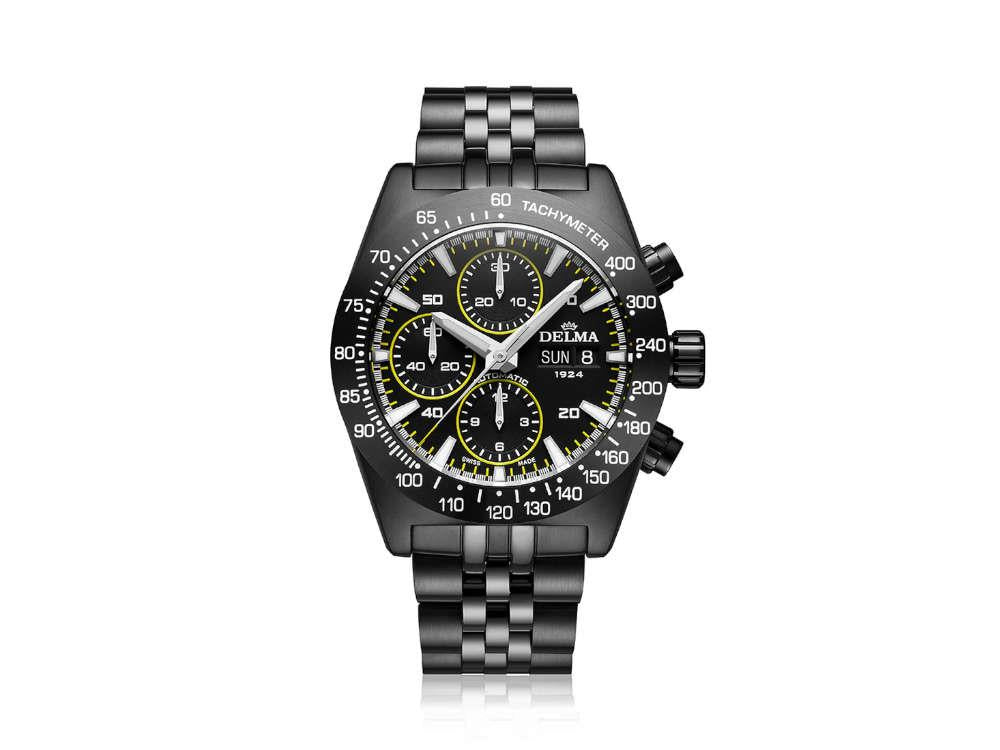 Montre Automatique Delma Montego Black Edition, DLC, Noir, 42mm, 44701.732.6.032