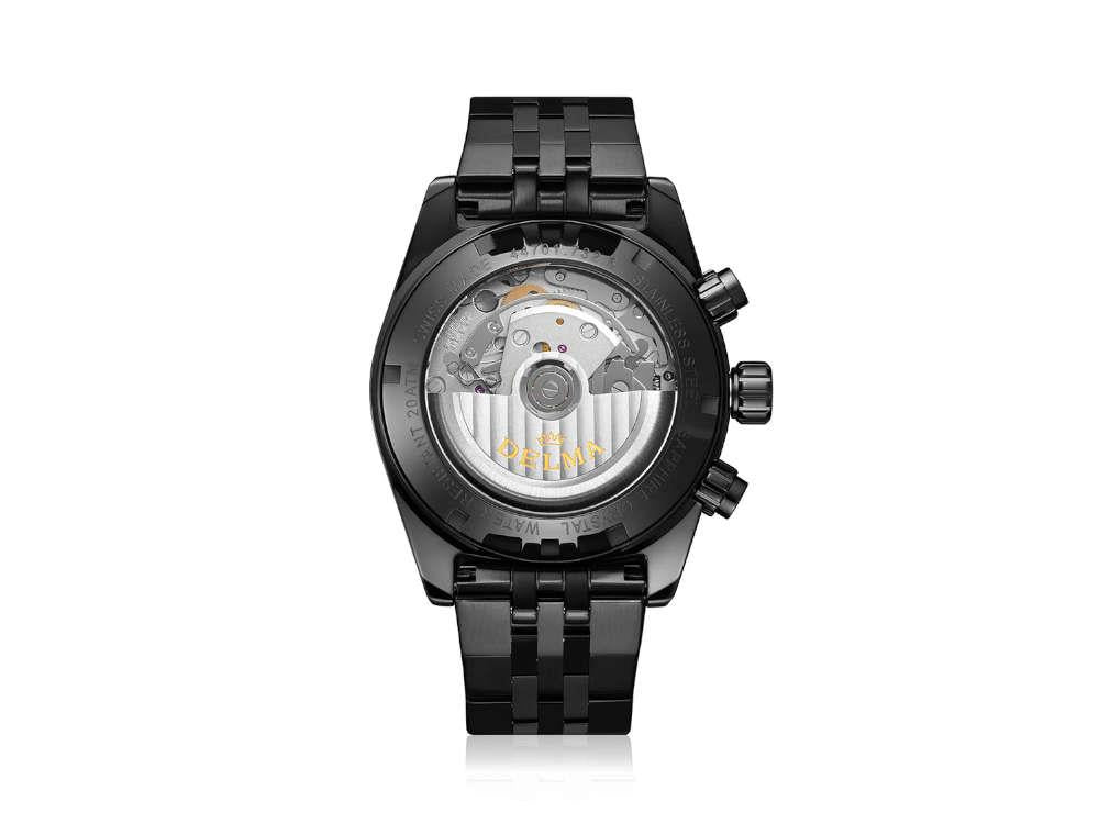 Montre Automatique Delma Montego Black Edition, DLC, Noir, 42mm, 44701.732.6.032