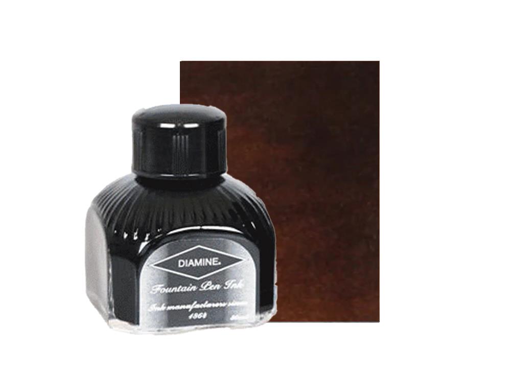 Encrier Diamine Chocolate Brown, 80ml, Bouteille en verre italien