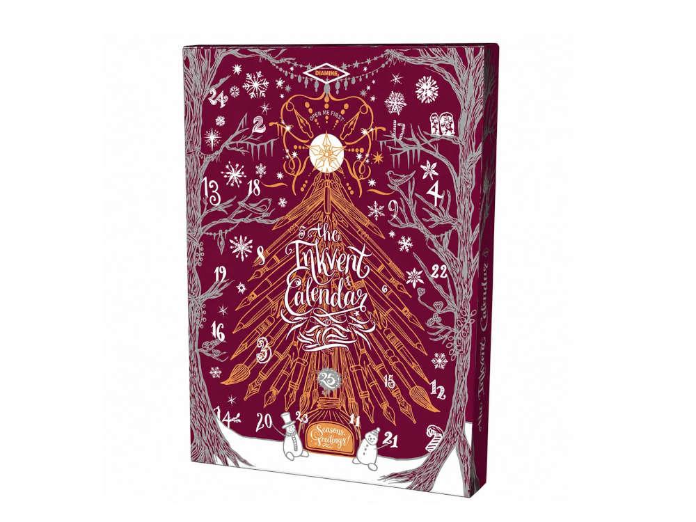 Diamine 2026 Calendrier de l'Avent The InkVent Burgundy, 25 encriers