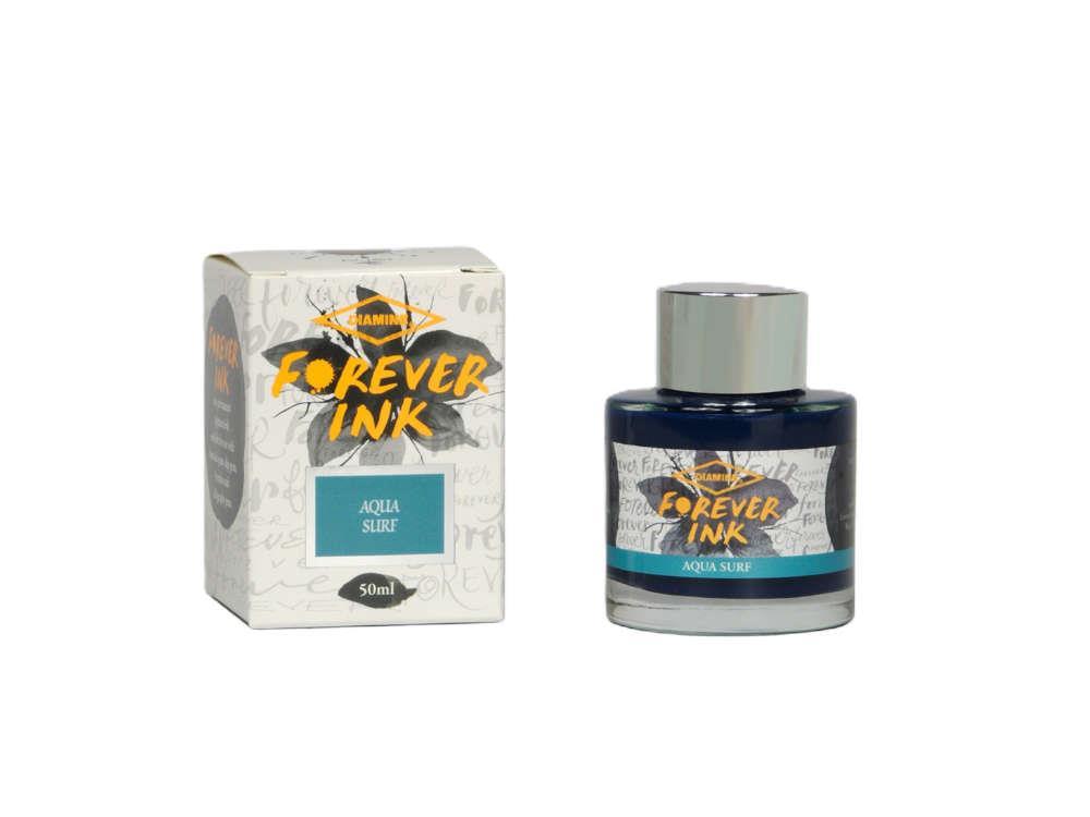 Encrier Diamine Forever Ink Collection- Encre permanente Aqua Surf, Turquoise