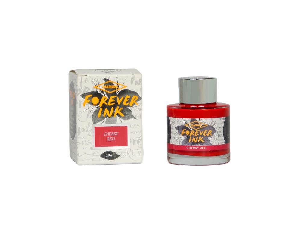 Encrier Diamine Forever Ink Collection- Encre permanente Cherry Red, Rouge, 50ml