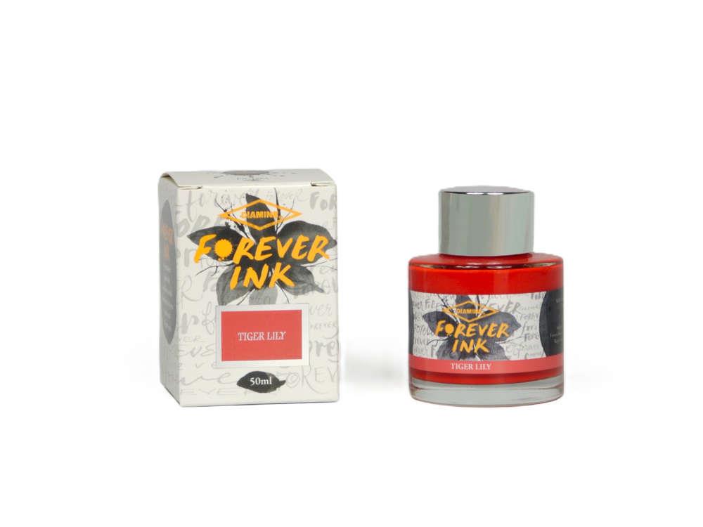 Encrier Diamine Forever Ink Collection- Encre permanente Tiger Lily, 50ml