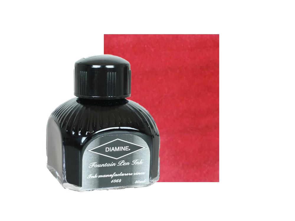 Encrier Diamine, 80ml., Maroon, Bouteille en verre italien