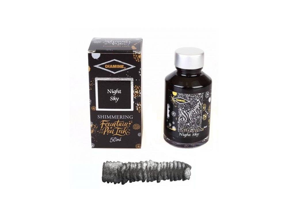 Encrier Diamine Shimmering Night Sky, 50ml, Verre