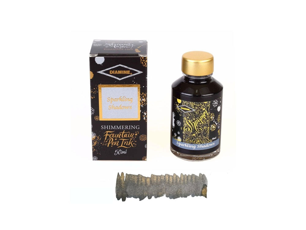 Encrier Diamine Shimmering Sparkling Shadows, 50ml, Verre
