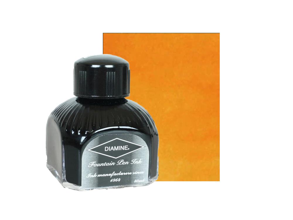 Encrier Diamine, 80ml., Amber, Bouteille en verre italien