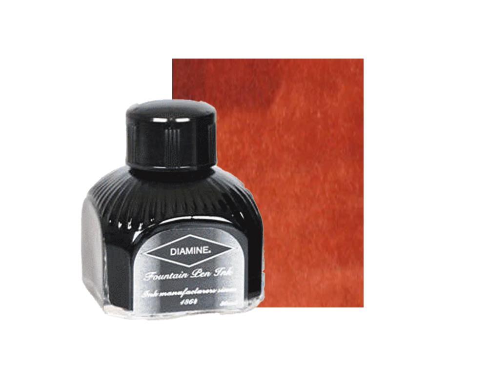 Encrier Diamine, 80ml., Burnt Sienna, Bouteille en verre italien