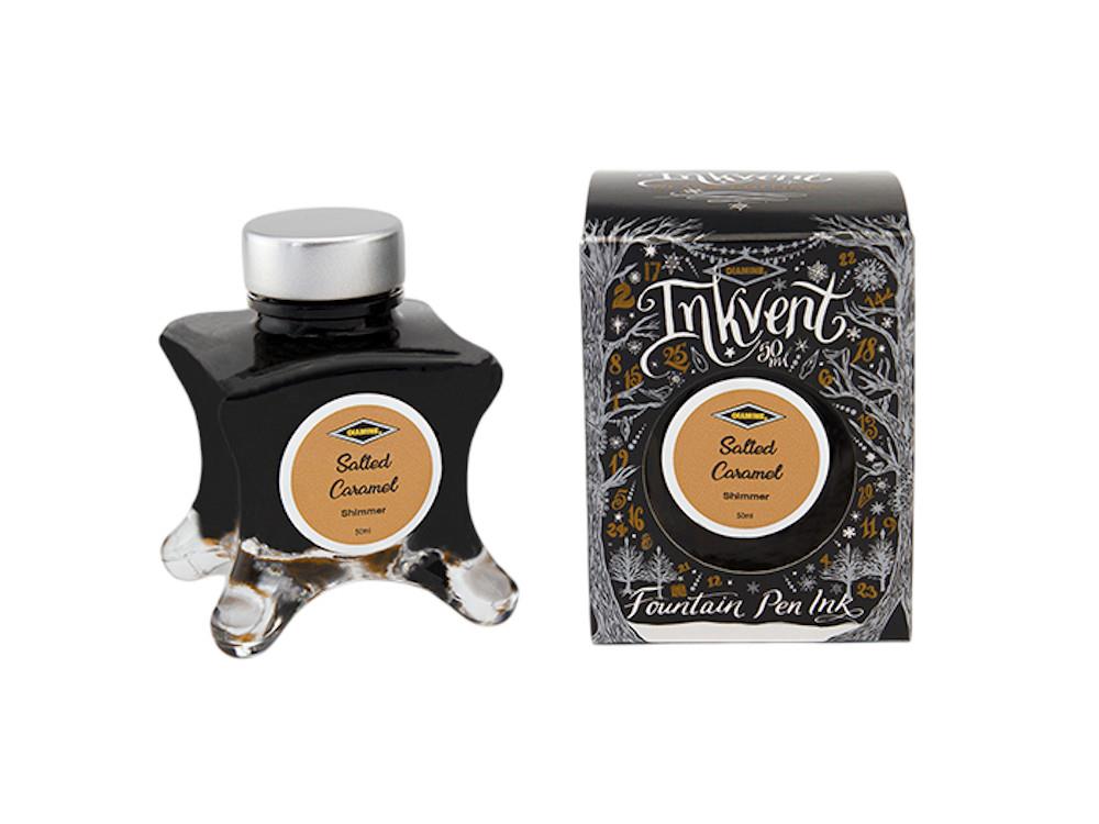Encrier Diamine Ink Vent Black Shimmer Salted Caramel, 50ml, Marron