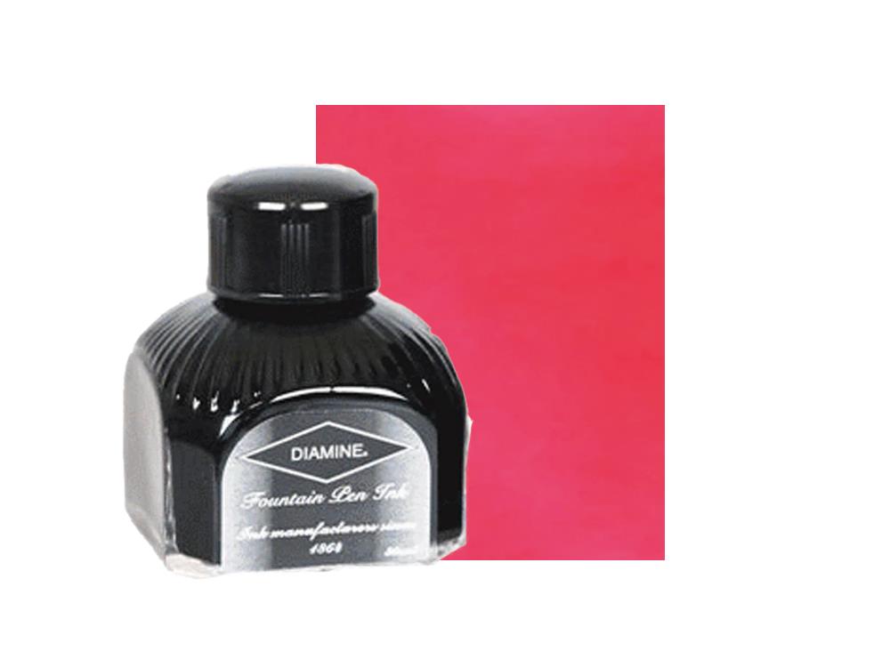 Encrier Diamine, 80ml., Cerise, Bouteille en verre italien