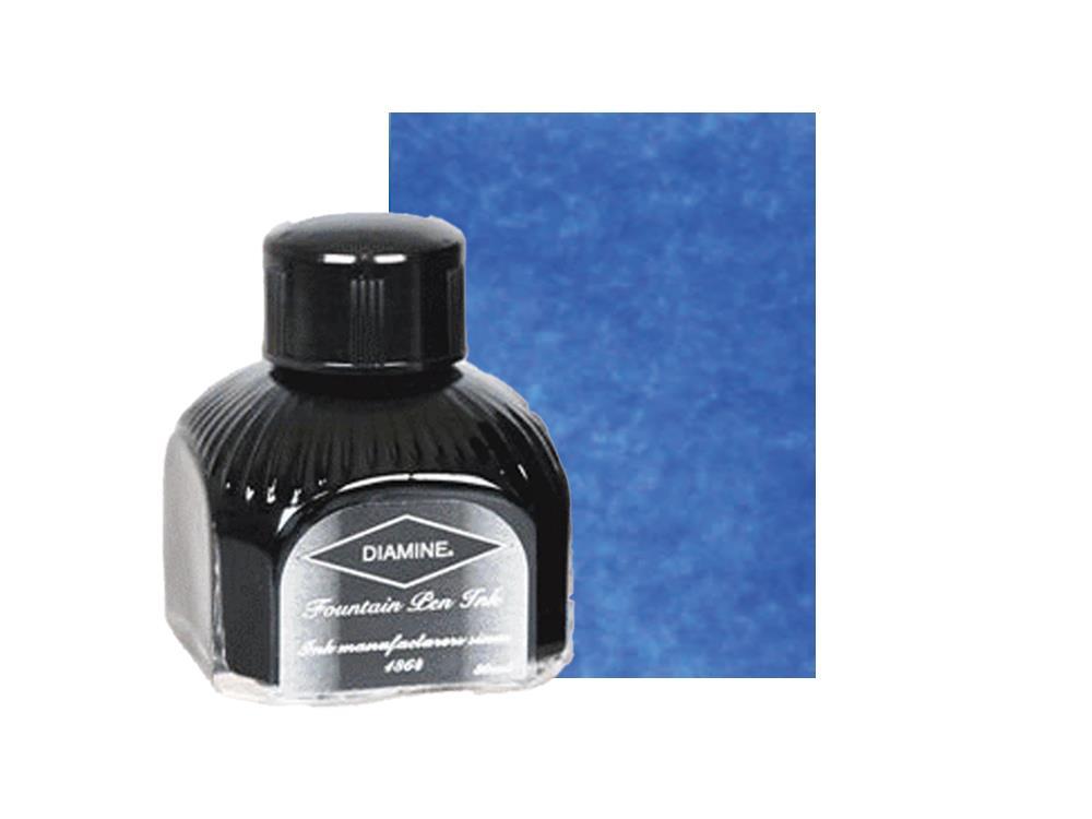 Encrier Diamine, 80ml., China Blue, Bouteille en verre italien