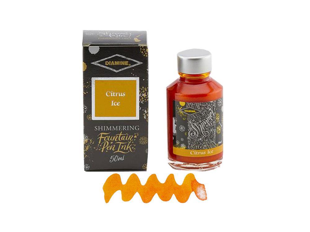 Encrier Diamine Shimmering Citrus Ice, 50ml., Verre