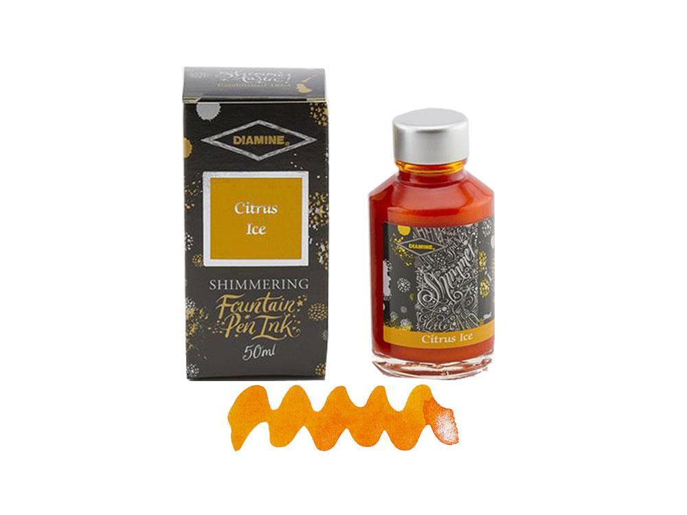 Encrier Diamine Shimmering Citrus Ice, 50ml., Verre