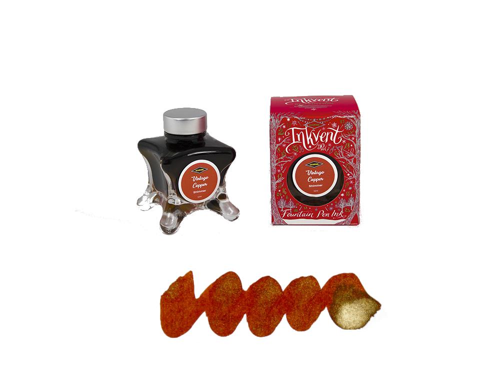 Encrier Diamine Vintage Copper Ink Vent Red, 50ml, Orange, Verre