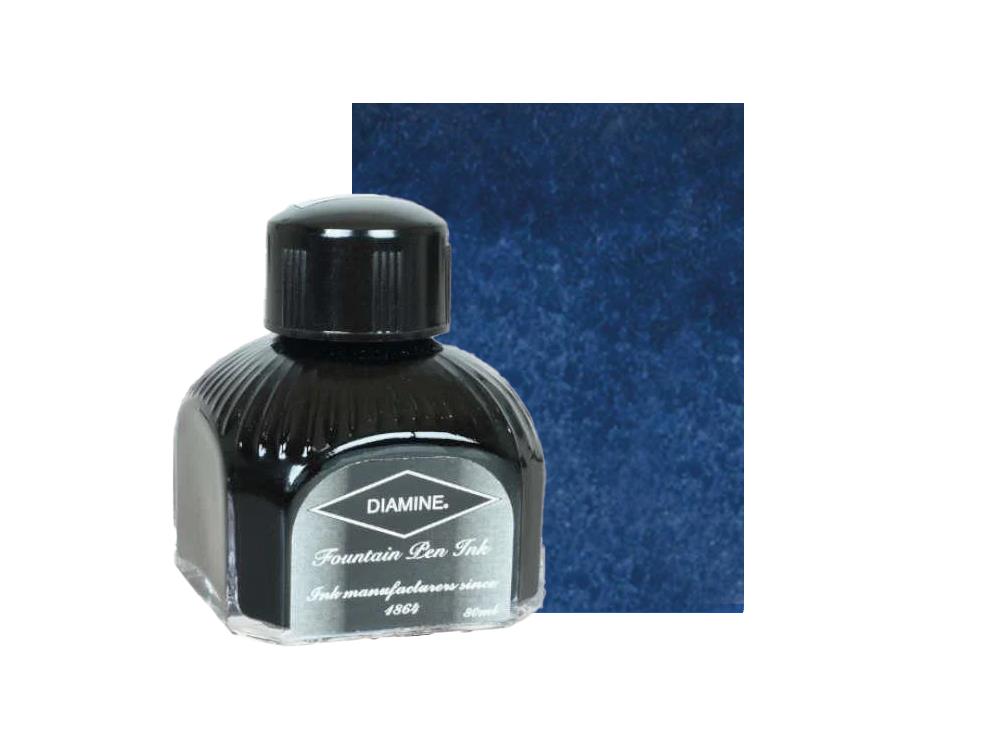 Encrier Diamine, 80ml., Denim, Bouteille en verre italien