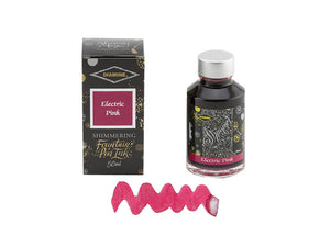 Encrier Diamine Shimmering, 50ml., Electric Pink, Verre