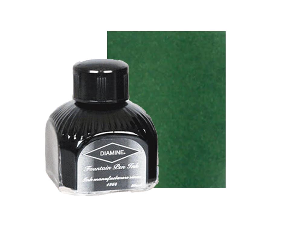 Encrier Diamine, 80ml., Emerald, Bouteille en verre italien