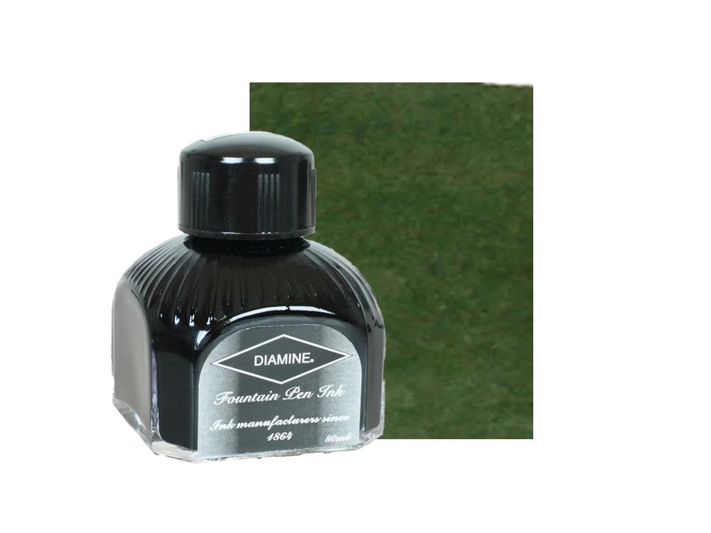 Encrier Diamine, 80ml., Evergreen, Bouteille en verre italien