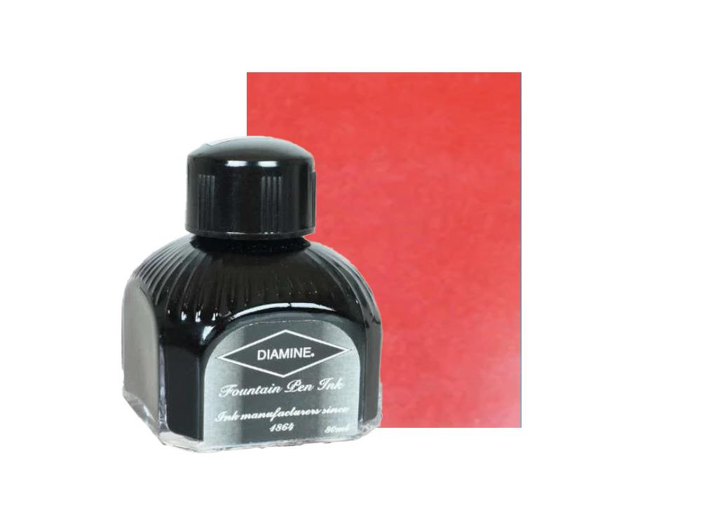 Encrier Diamine, 80ml., Flamingo Pink, Bouteille en verre italien