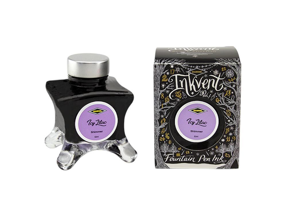 Encrier Diamine Ink Vent Black Shimmer Icy Lilac, 50ml, Lavender