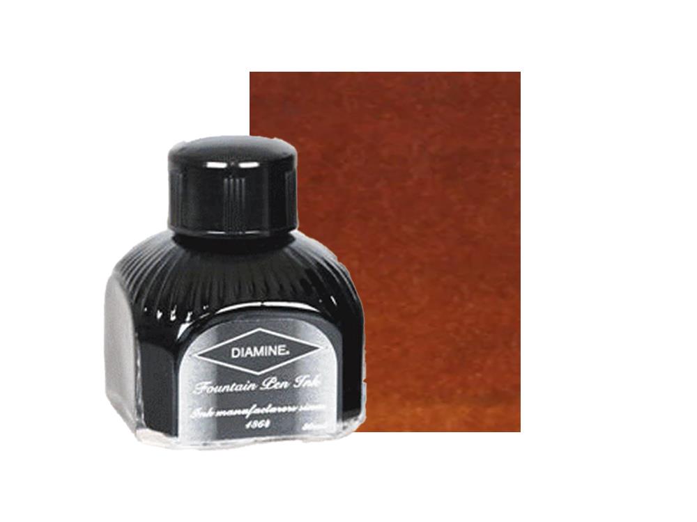 Encrier Diamine, 80ml., Ochre, Bouteille en verre italien