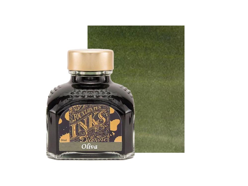 Encrier Diamine Oliva, 80ml., Verre, Édition Spéciale