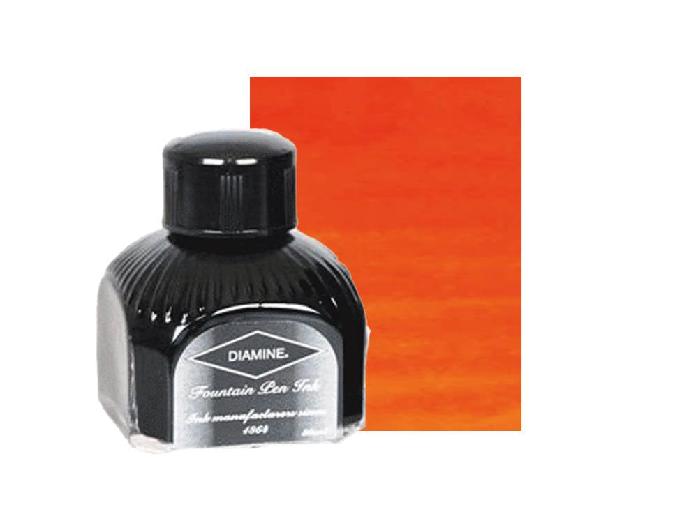 Encrier Diamine, 80ml., Orange, Bouteille en verre italien