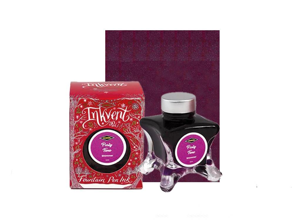 Encrier Diamine Party Time Ink Vent Red, 50ml, Violet, Verre