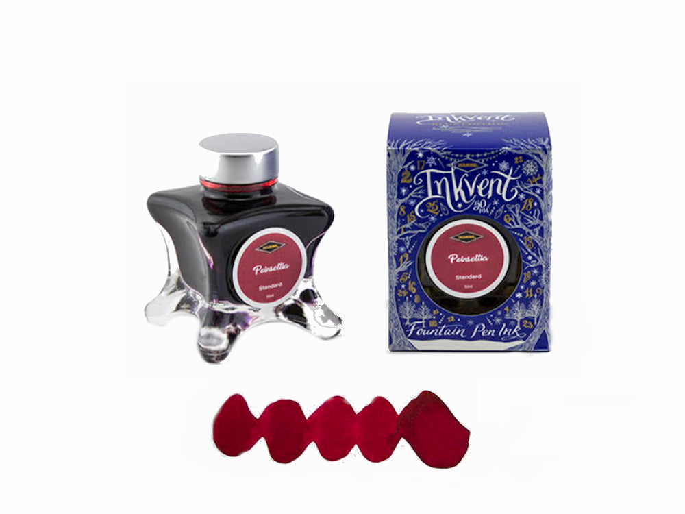 Encrier Diamine Poinsettia, Ink Vent Blue, 50ml, Rouge