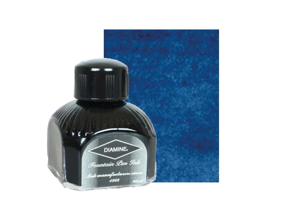 Encrier Diamine Prussian Blue, 80ml, Bouteille en verre italien