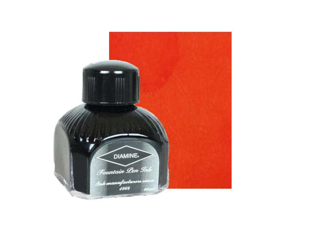 Encrier Diamine, 80ml., Pumpkin, Bouteille en verre italien