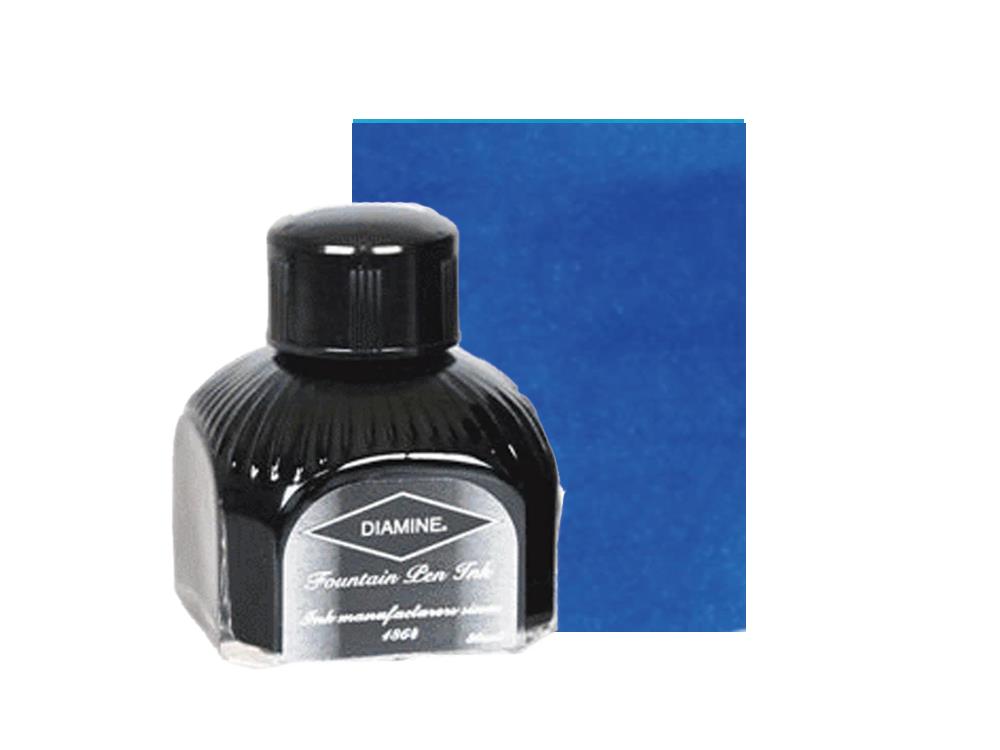 Encrier Diamine, 80ml., Royal Blue, Bouteille en verre italien
