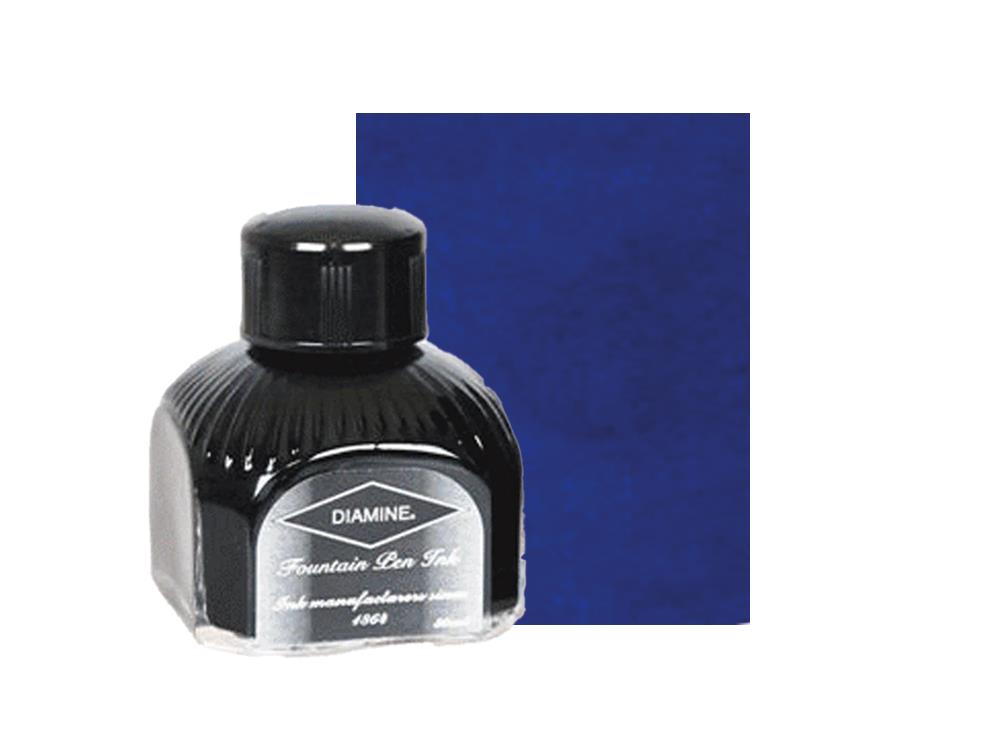 Encrier Diamine, 80ml., Sapphire Blue, Bouteille en verre italien