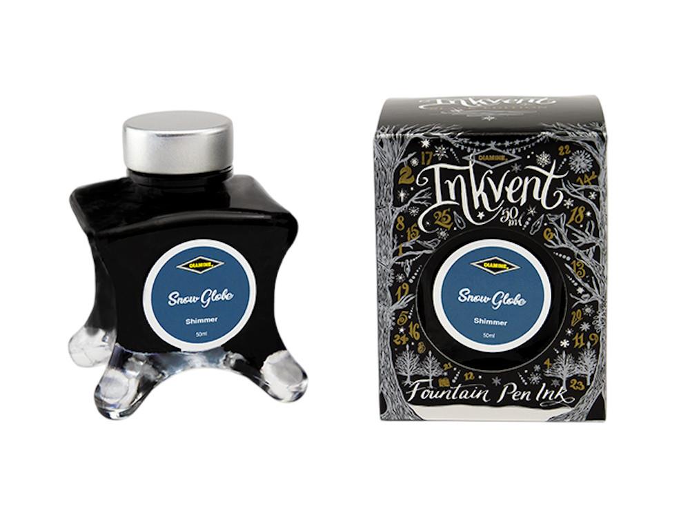 Encrier Diamine Ink Vent Black Shimmer Snow Globe, 50ml, Bleu