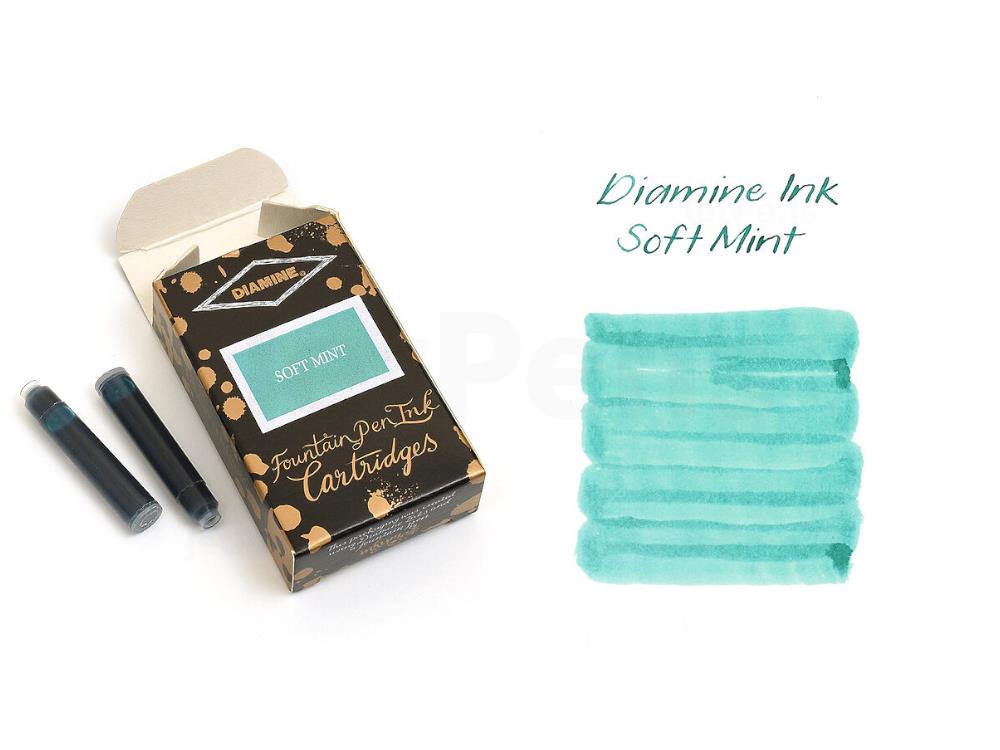 Cartouches Diamine Soft Mint Car , Vert, 18
