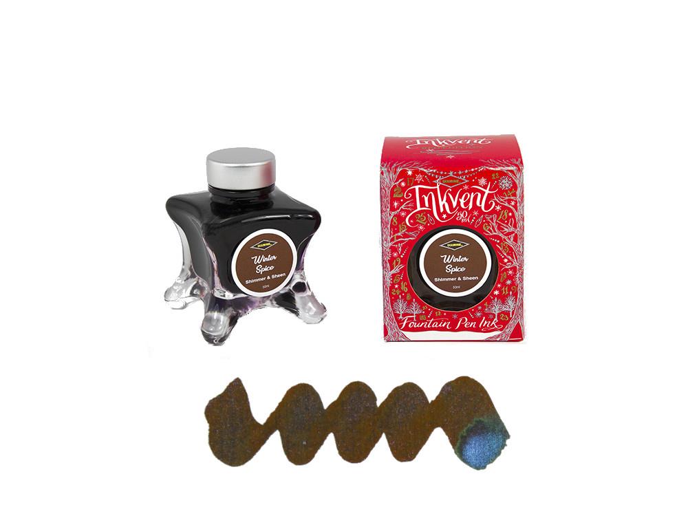 Encrier Diamine Winter Spice Ink Vent Red, 50ml, Marron, Verre
