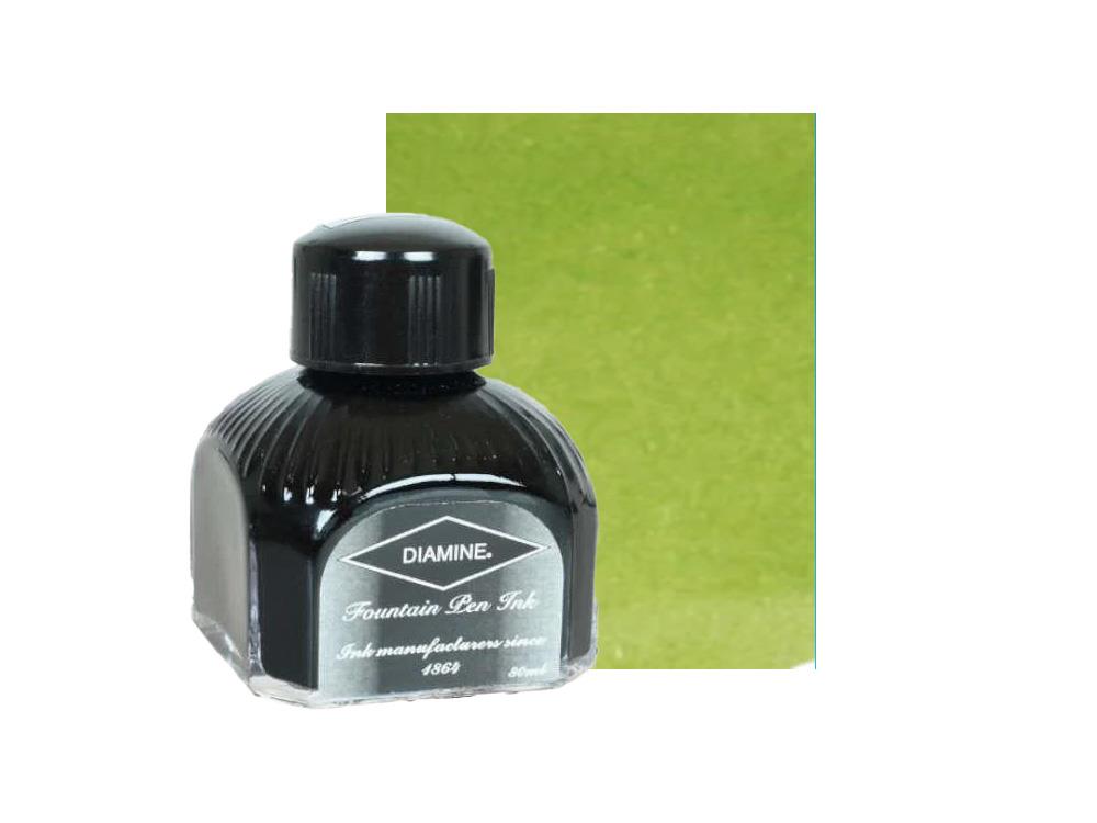 Encrier Diamine, 80ml., Spring Green, Bouteille en verre italien