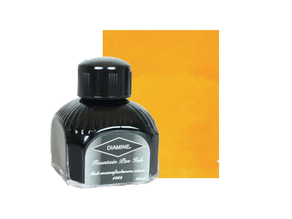 Encrier Diamine Sunshine Yellow, 80ml., Bouteille en verre italien